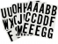 ADHESIVE LETTER PK BLAK WHITE 2"