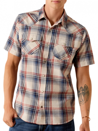 MNS RETRO HAINES SNAP SHIRT WHT
