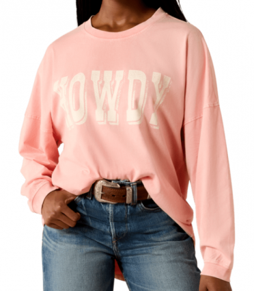 WMS OVERSIZED LS TEE HOWDY