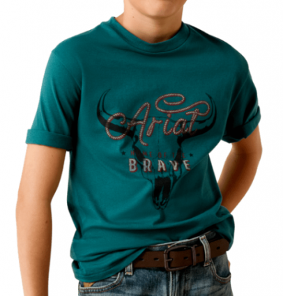 YTH ARIAT SKULL FREEDOM TEE