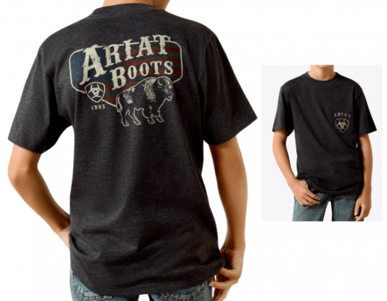 YTH ARIAT AMERICAN BISON TEE