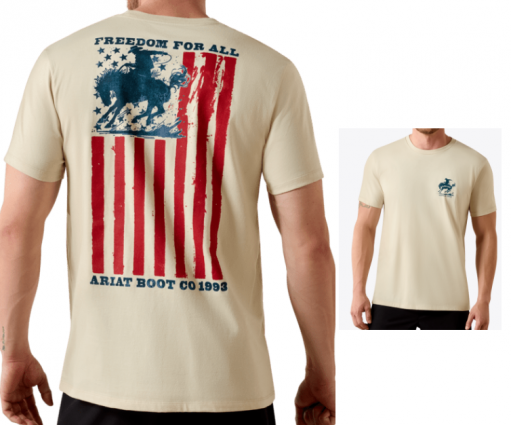 MNS ARIAT FREEDOM PAINTED TEE