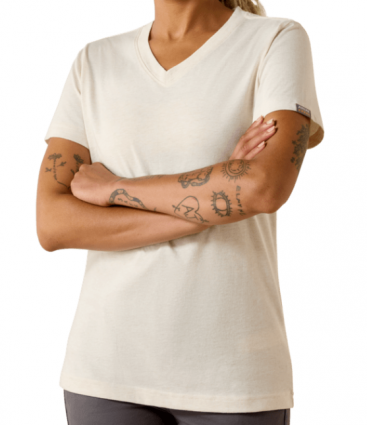 WMS REBAR V-NECK TEE WHISPER PNK