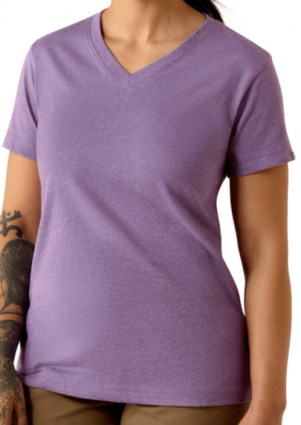 WMS REBAR V-NECK TEE GRAPE HTH