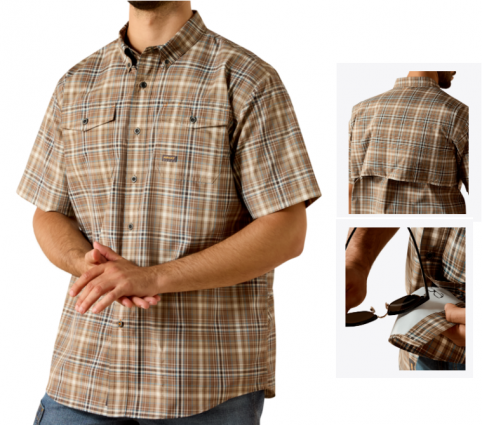 MNS RBR VTEK STRETCH SHIRT PINE
