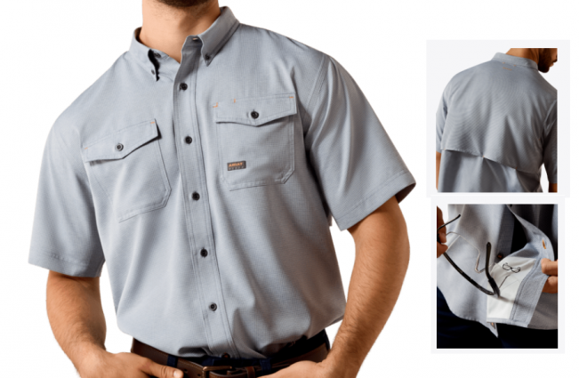 MNS RBR VTEK STRETCH SHIRT DENIM
