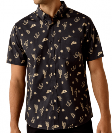 MNS MATHAIS MODERN SHIRT BLACK