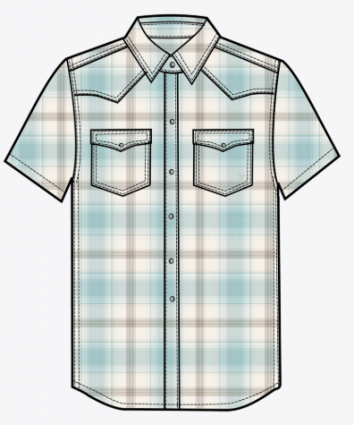 MNS RETRO HARTMAN SNAP SHIRT BLU