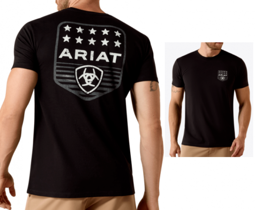MNS ARIAT STRIPE PATRIOTIC TEE