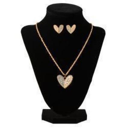 BR CRYSTAL HEART SET