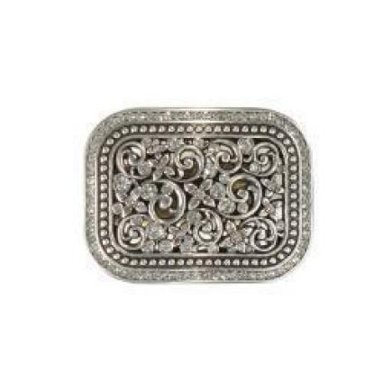 BR FLORAL FILIGREE BELT BUCKLE