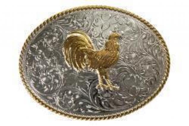 NOCONA ROOSETER BELT BUCKLE