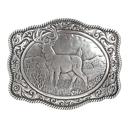 CRUMRINE VNTG BUCK BELT BUCKLE