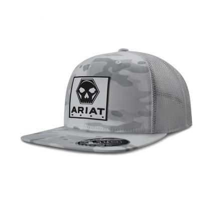 ARIAT CAP SKULL BOLT WHITE CAMO