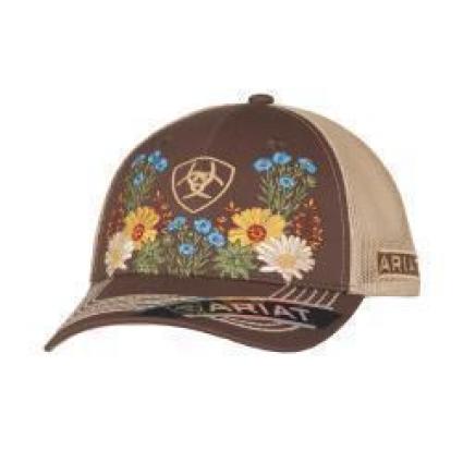 W ARIAT CAP BROWN VINTAGE FLORAL