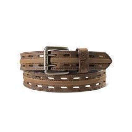 M ARIAT WORK BELT DBL HOLE BRN
