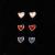 BR HEART EARRINGS SET OF 3