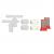 TEE NOZZLE BODY KIT 3/8" 2PK