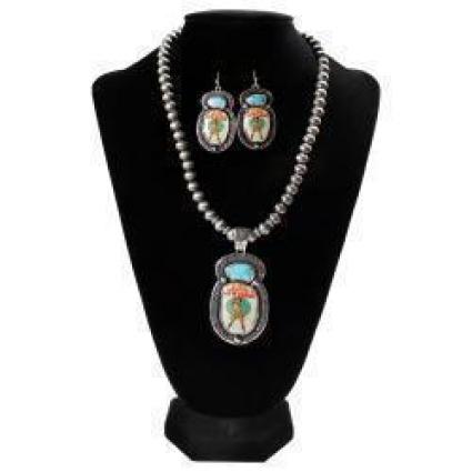 SS COWGIRLS EARRING NECKLACE SET