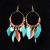 SS BEADED FEATHER HOOP EARRINGS
