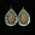 SS AZTEC TEARDROP EARRINGS