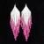 SS BEADED DANGLE EARRINGS PINK