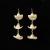 SS COWBOY HATS EARRINGS WHITE