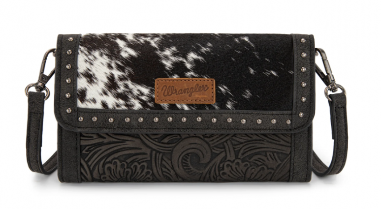WRANGLER HIDE WRISTLET BAG BLACK