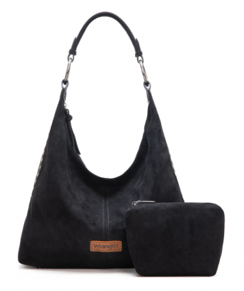 WRANGLER FLORAL HOBO BAG BLK