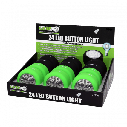 24 LED GRN/BLK BUTTON LIGHT