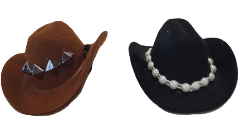CHICKEN COWBOY HATS BROWN & BLK