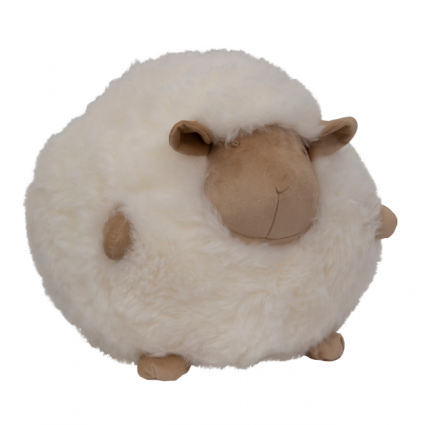 WHITE SHEEP FACE PILLOW
