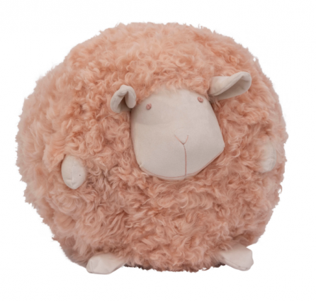 BLUSH SHEEP FACE PILLOW