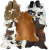 ASSORTED NATURAL COWHIDE RUG