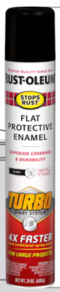 FLAT BLK TURBO SPRAY 24OZ