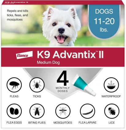 K9 BAYER ADVANTIX MEDIUM DOG 4PK