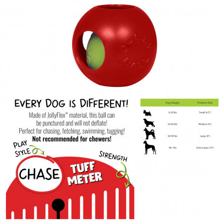 8" JOLLY TEASER BALL RED