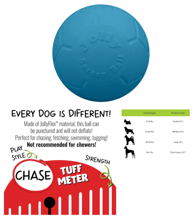 3" JOLLY SOCCER BALL OCEAN BLUE