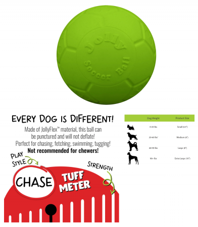 3" JOLLY SOCCER BALL GREEN