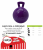 4.5" TUG-N-TOSS JOLLY BALL PURPL