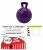 6" TUG-N-TOSS JOLLY BALL PURPLE