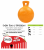 10" TUG-N-TOSS JOLLY BALL ORANGE