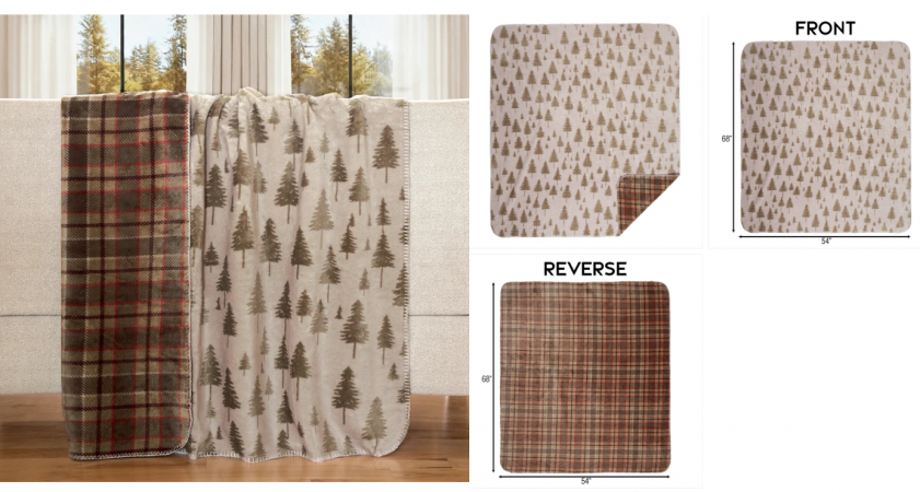 FALL PLAINS DBL SIDED THROW