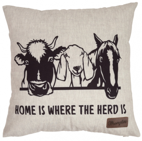 HOME IS WHERE THE HERD IS PILLOW