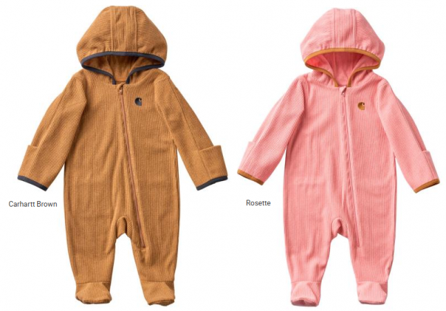 Rib Fleece Footed Coverall