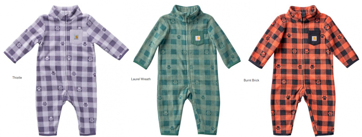 Zip-Front Fleece Print Coverall