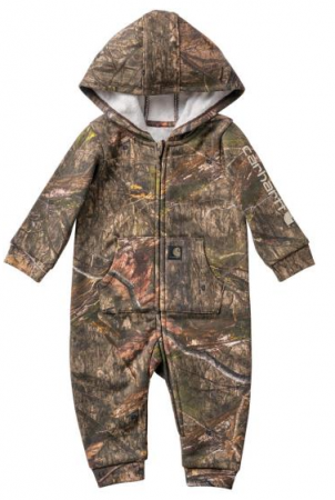 Zip-Front Hooded Camo Coverall