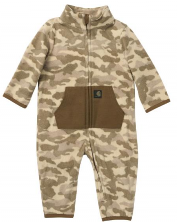 Zip-Front Fleece Camo Coverall