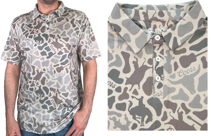 COORS COWBOY CAMO POLO