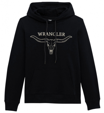 WRANGLER STEER HEAD HOODIE BLACK